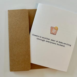 Sarcastic birthday card, funny card for birthday, funny card for him, birthday card for him, blank inside, A2 cards, handmade cards