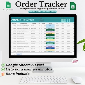 Plantilla de Rastreo de Pedidos | Order Tracker en Google Sheets & Excel