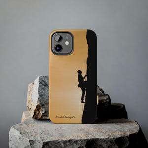 Rock Kletterer Tough Telefon Fall, Abenteuer iPhone Abdeckung, Outdoor Sport Schutzhülle, Bergsteigen Geschenk, Natur Liebhaber Telefon Fall