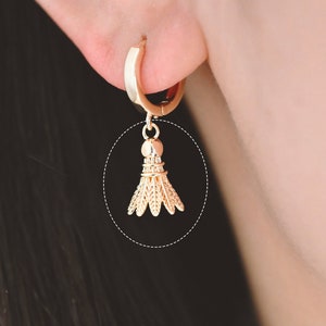 4pcs Gold Badminton Charm, Earring Charm, Jewelry Making, Diy Material, Jewelry Supplies (GB-2414)