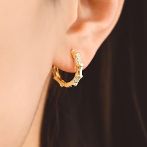 Orecchini A Cerchio Cuore Bamb&ugrave; Placcati Oro - Gioielli Retr&ograve; Articolati Per Donna