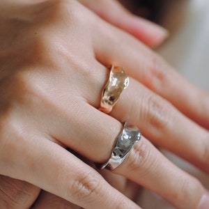 4pcs Gold/ Silver Irregular Finger Ring, Everyday Ring, Modern Style Ring, Fashion Rings (#GB-2813)