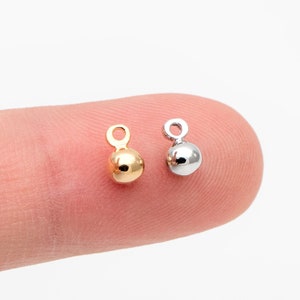 6mm Plain Round Ball Drops 14K Gold Filled Charms (F01GF)-F0