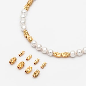 20pcs Gold Cutting Spacer Beads, DIY Jewelry Making Supplies Wholesale (GB-2016)