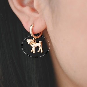 10pcs Gold 3D Dog Charm, Jewelry Making, Diy Material, Jewelry Supplies (GB-2668-C)