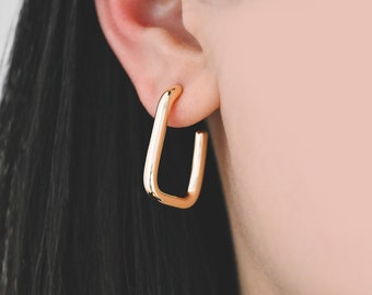 10pcs Gold/ Silver Tone U-shape Earring, Geometric Earring