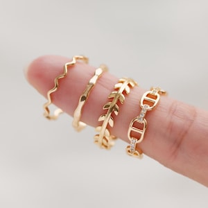 4pcs Gold/ Silver Ring, Everyday Ring, Modern Style Ring, Fashion Rings, Dainty Rings (#JZ-018)
