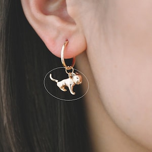 10pcs Gold 3D Dog Charm, Jewelry Making, Diy Material, Jewelry Supplies (GB-2668-B)
