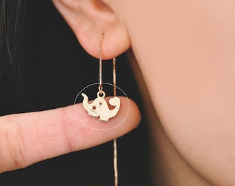 Boucles D'oreilles Dinosaures En Laiton - Pendentif Dinosaure En