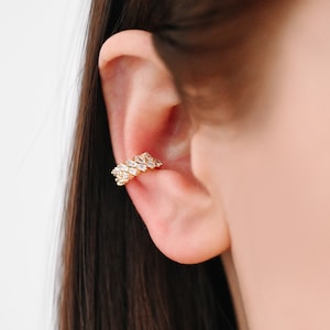 4pcs CZ Pave Bowknot Ear Cuff, Non Pierced Ear Cuff, Dainty Earcuff Earring (GB-3538)