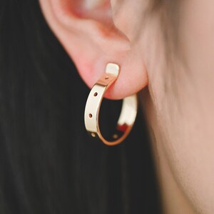 4pcs Gold Earring Posts 20/ 30mm, Gold plated Brass, Geometric Circle Stud Earring with Multi Holes (GB-3490)