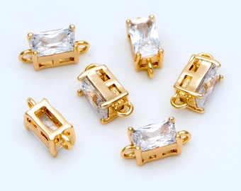 Jewelry making supplies 10pcs CZ Paved Gold Round Charm 18x17mm, GB-1871 Necklace pendant