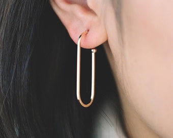 10 clous d'oreilles en or, tiges de boucle d'oreille géométriques simples, composants de fil d'oreille bricolage (GB-679)