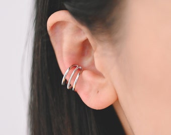 10pcs Gold/ Silver/ Rose Gold Ear Cuff, Cartilage Ear Cuff, Gold Plated Ear Cuff, Cartilage Earrings (GB-2121-B)