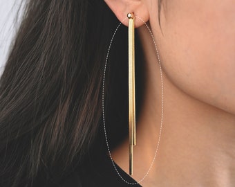 4pcs Gold Earring Charms 10cm, Gold plated Brass Chain Tassel Pendants, Earring Charm Pendants (GB-3523-C)