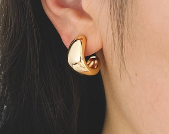 10pcs Gold/ Silver Minimalist Ear Posts, 18K Gold/ Rhodium plated Brass Ear Posts, Stud Earrings (GB-2042)
