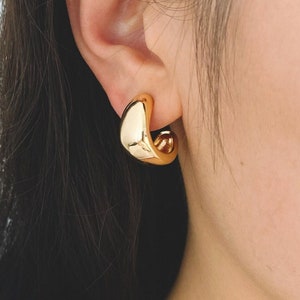 10pcs Gold/ Silver Minimalist Ear Posts, 18K Gold/ Rhodium plated Brass Ear Posts, Stud Earrings GB-2042 image 1