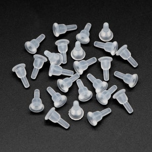 20 st örhängesbakstycke i gummi, örhängesbakstycken, örhängesmuttrar i gummi, örhängesmuttrar, örhängesmuttrar, örhängesstoppare, smyckestillbehör (#GB-651-C)