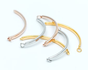 10pcs Gold/ Silver/ Rose Gold Bangles for Bracelets,  Bracelet Finding Components (#GB-632)