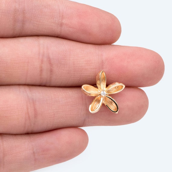 Orecchini A Lobo BEEFLYING: 4 Paia In Ottone Con Zirconi Cubici A Forma Di Fiore Per Gioielli Fai Da Te