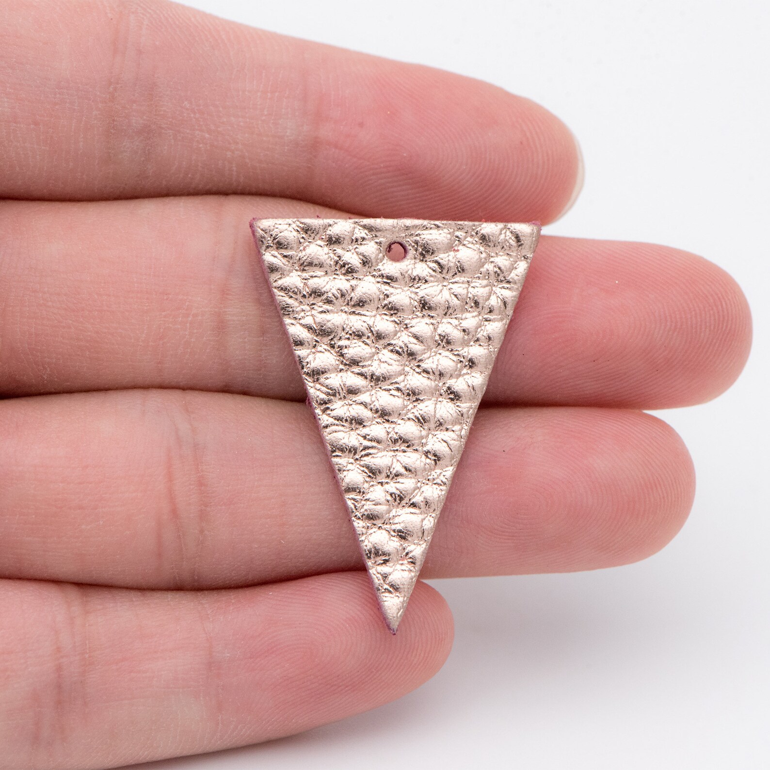 10pcs Triangle Leather Charms 35mm Genuine Leather Geometric Etsy UK