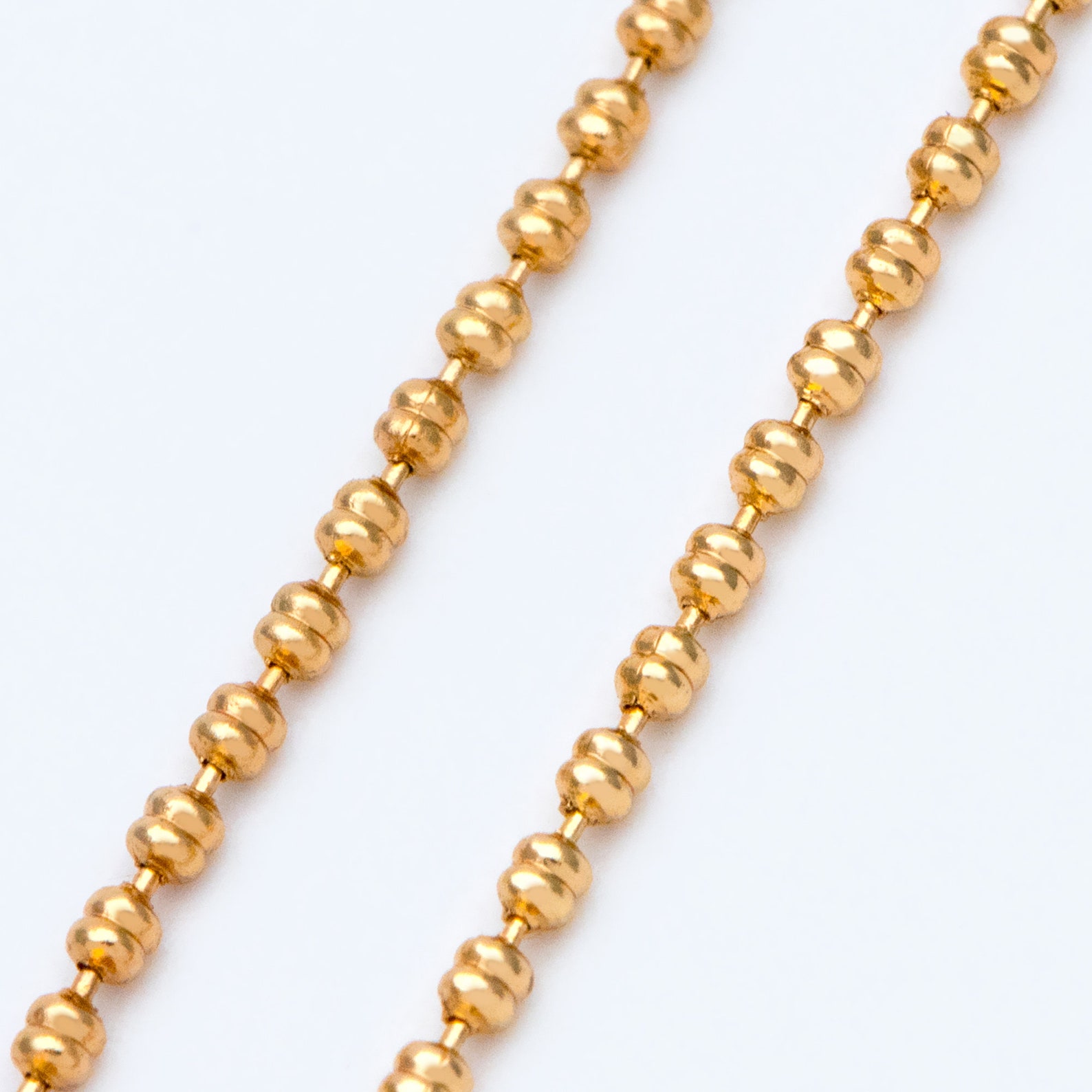 Gold Plated Brass Ball Chains 1.5mm DIY Necklace Chain Etsy