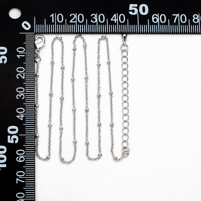 Gold/ Rhodium Plated Brass Satellite Chains 1.4mm, Finished Dainty ...