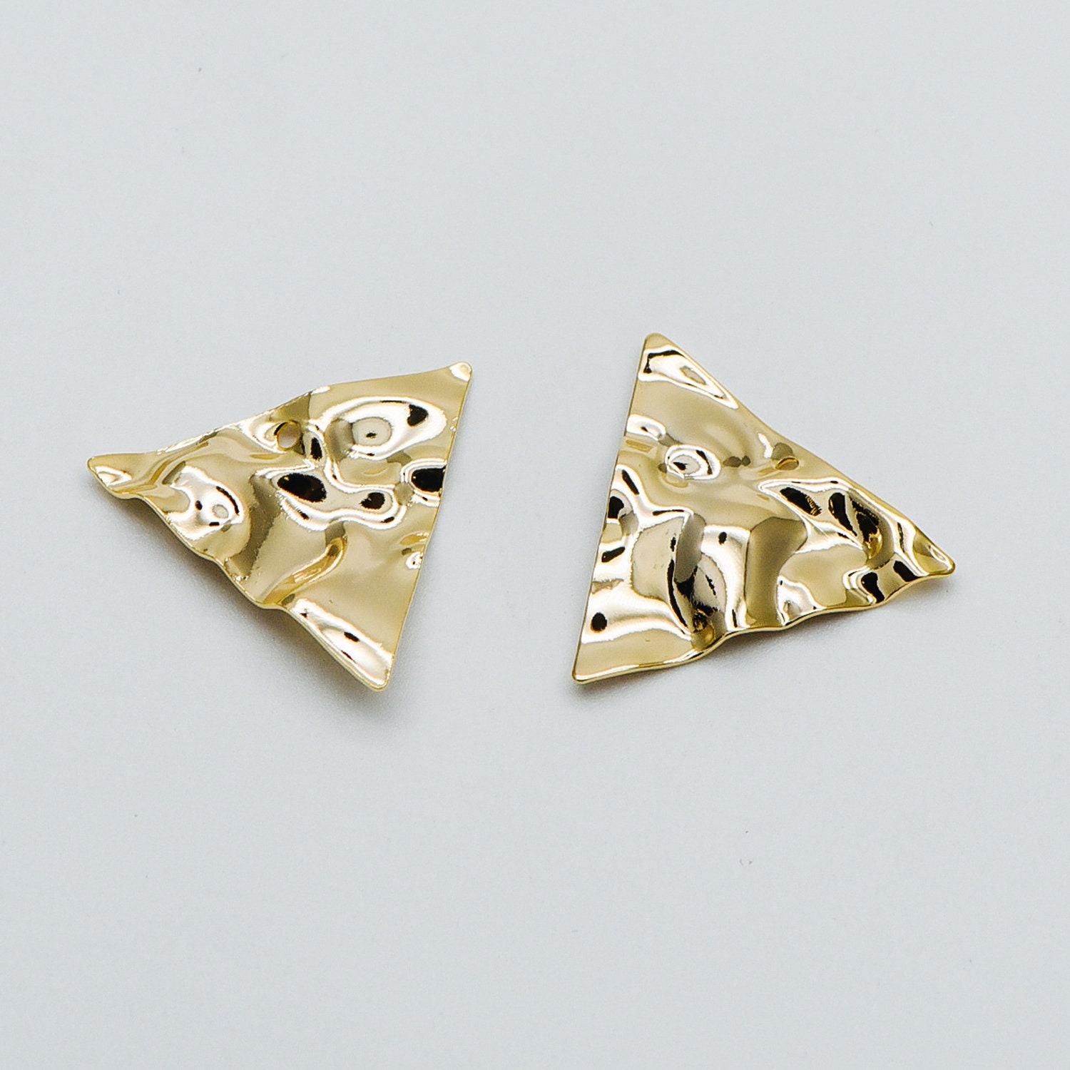 4pcs Gold Minimalist C Shape Earring Posts, 18K Gold Plated Brass Ear  Posts, Stud Earrings GB-2828 