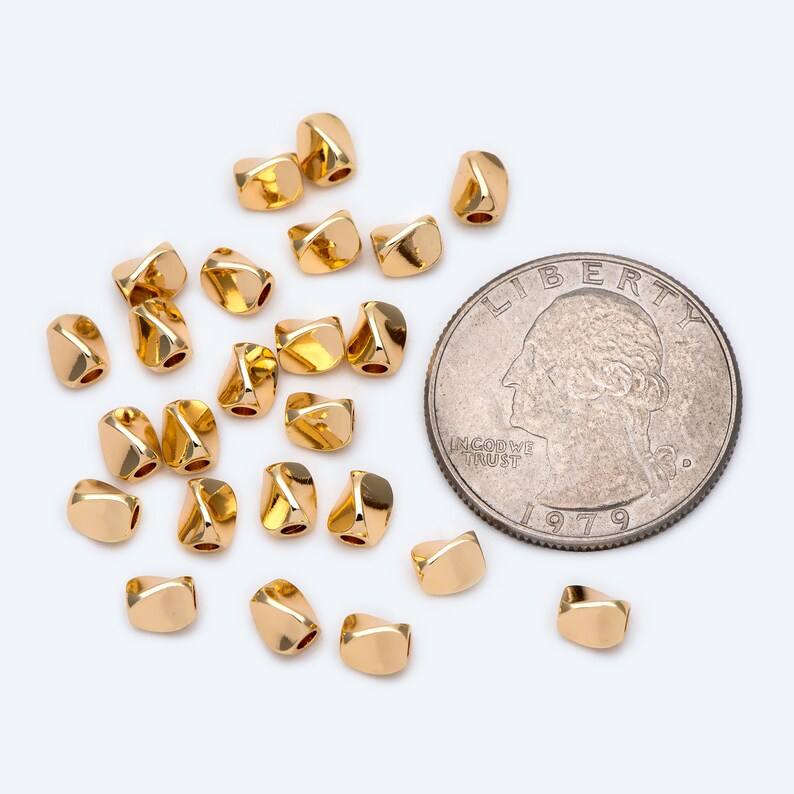 6pcs Raw Brass Triangle Crescent Moon Spike Charm, Brass Bar Charm
