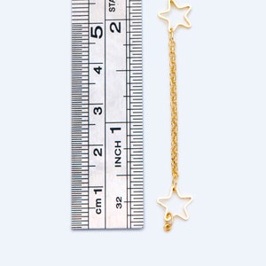 Star Chain, 18K Gold plated Brass, Bulk small cable chain Wholesale LK-421/ 1 Meter3.3ft image 4