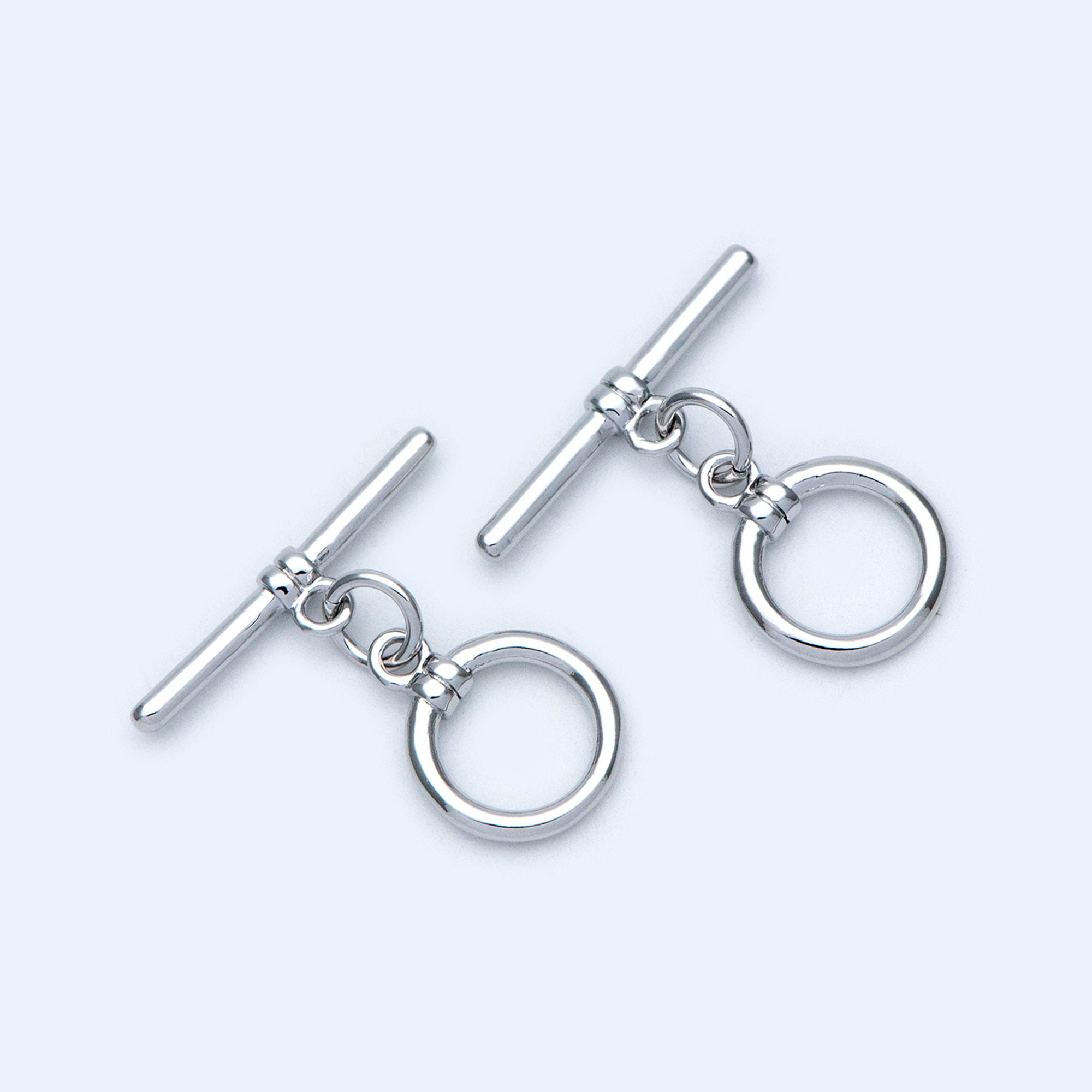 Fermoir à bascule rond en argent sterling 925 de style Bali, 11