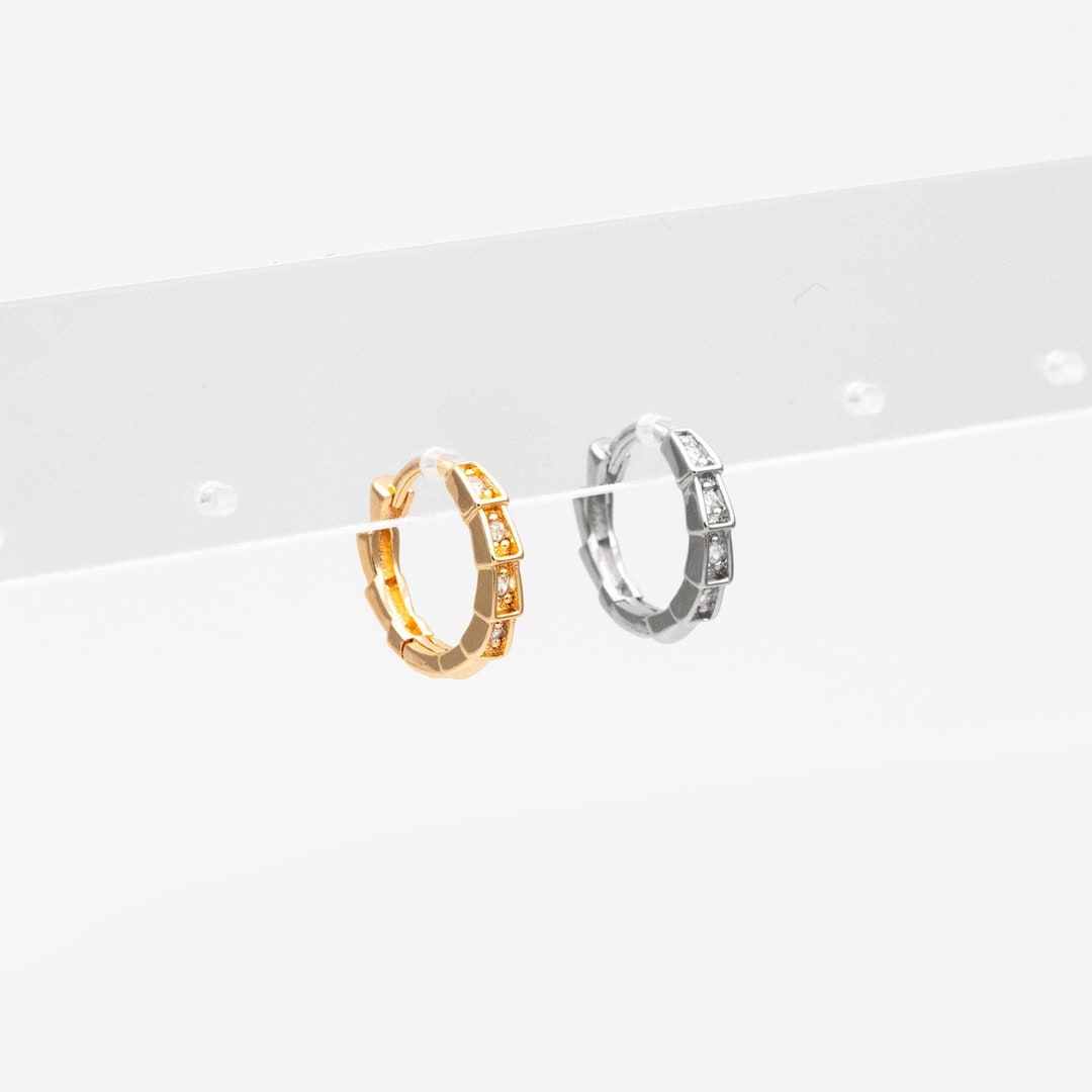 Diamday 4 Paia Orecchini Cerchio Argento 925 Set Orecchini Donna Argento Oro Cerchio Cubic Zirconi Huggie Cerchio Orecchini Anallergici Donna Ragazze Gioielli