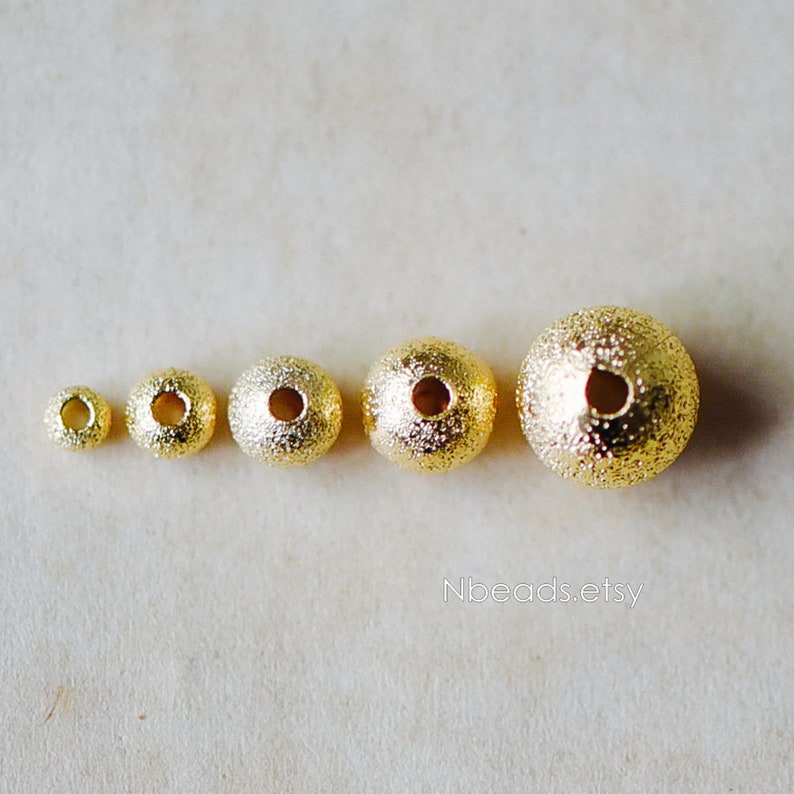 Gold plated Brass Round Spacer Beads 3/ 4/ 5/ 6/ 8mm Lead Etsy