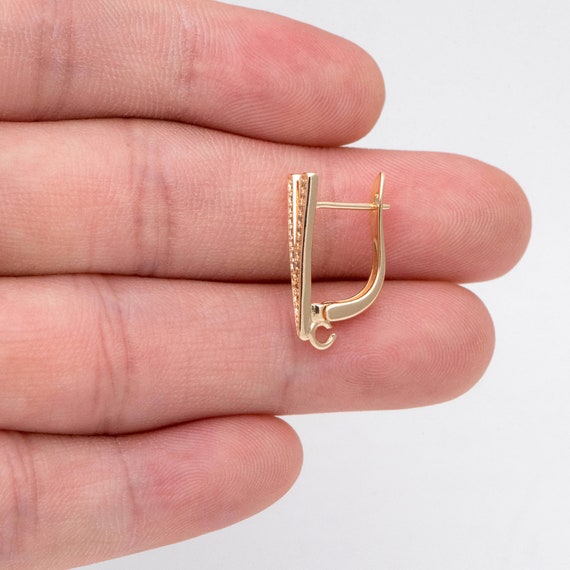 Pendiente De Aro Con Colgante De Gota - Blanco - Mujer