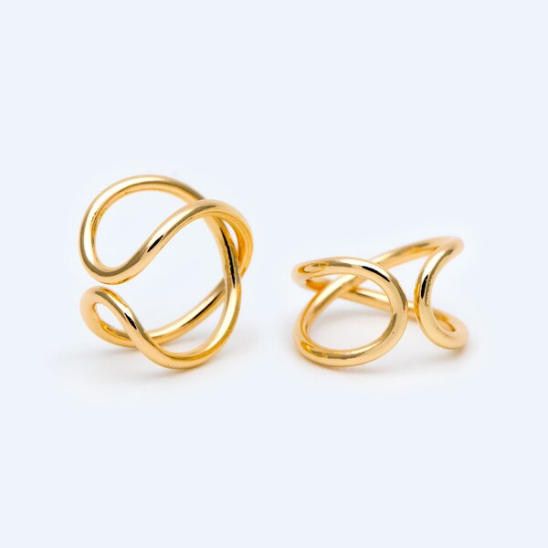 10pcs Gold/ Silver tone Ear Cuff, Cartilage, Dainty Earcuff Earring (GB-1452)