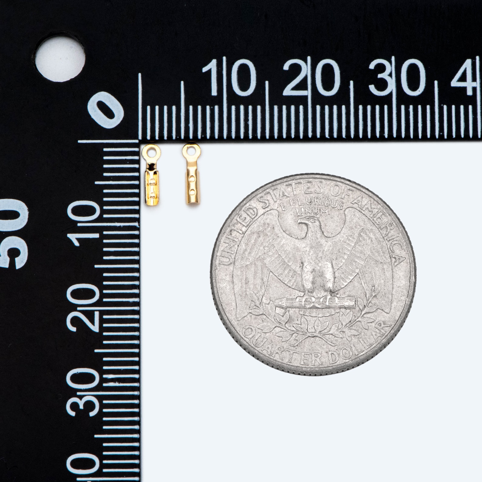 20pcs Tiny Chain End Caps Gold Chain Crimps to Finish 1mm or Etsy