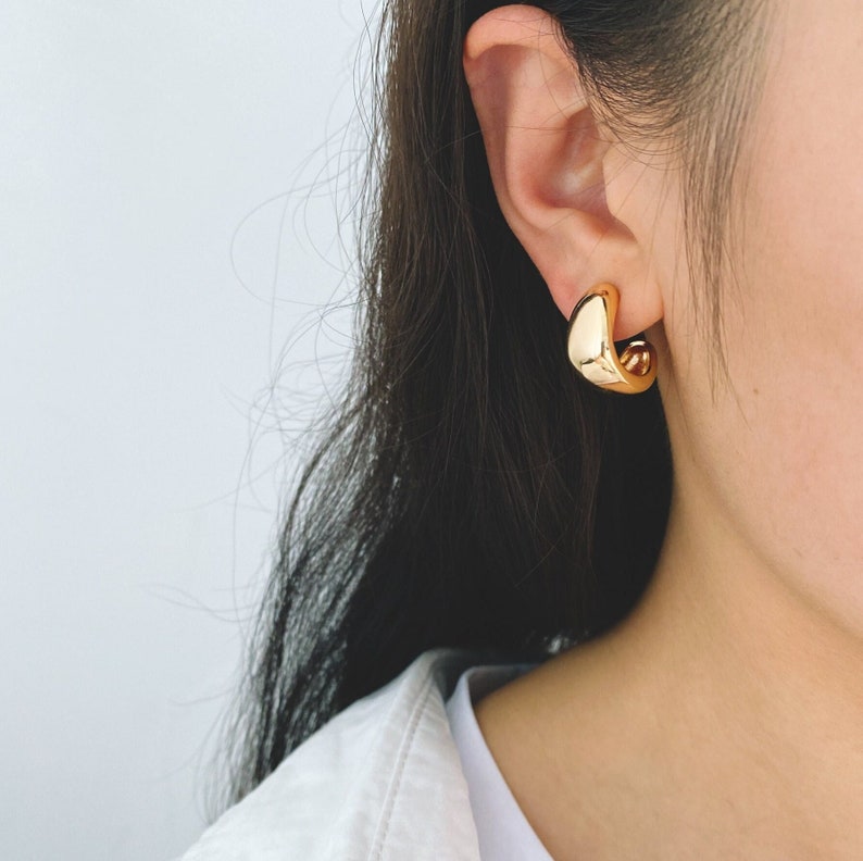 10pcs Gold/ Silver Minimalist Ear Posts, 18K Gold/ Rhodium plated Brass Ear Posts, Stud Earrings GB-2042 image 1
