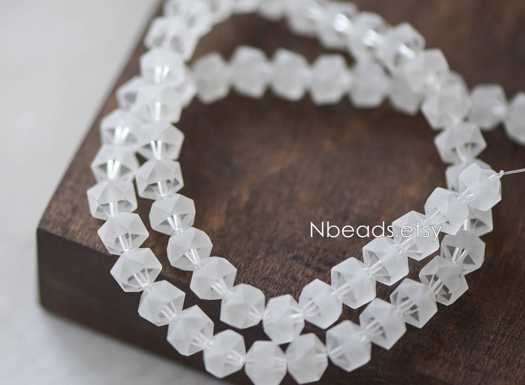 FAMLEAF 10mm Clear Glass Beads - 70Pcs Round Faceted Crystal Beads For Jewelry Making - View #6