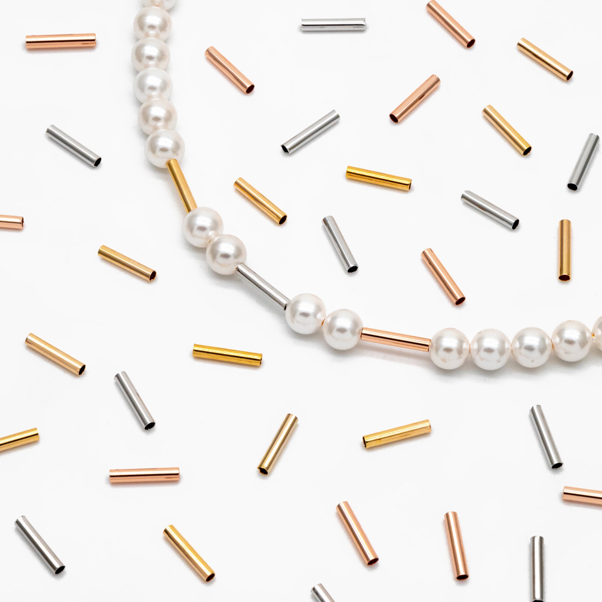 50/100 Pezzi Di Perline Distanziatrici In Ottone Grezzo A Tubo Corto, Perline In Ottone A Tubo Rotondo, Componenti Per Gioielli In Ottone Da 10 Mm - Italia - Foto 7