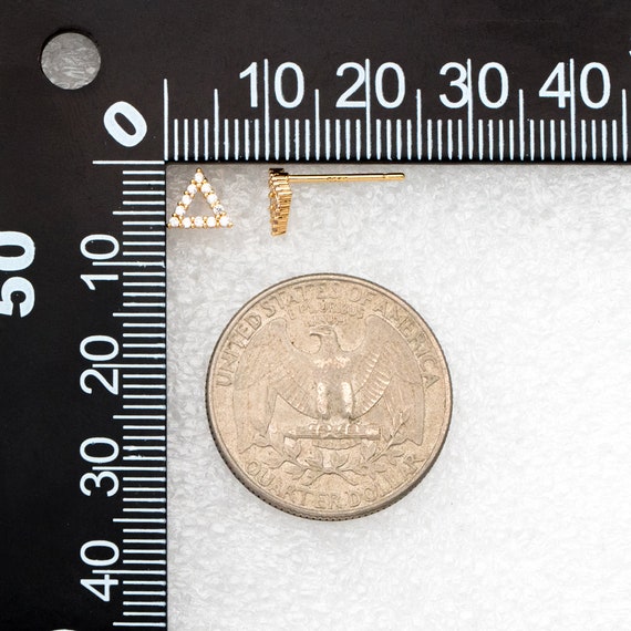 Paclo Gioielli 17CO09COEX999 Argento Ag 925 Orecchini Con Zirconi Triangolo - Foto 7