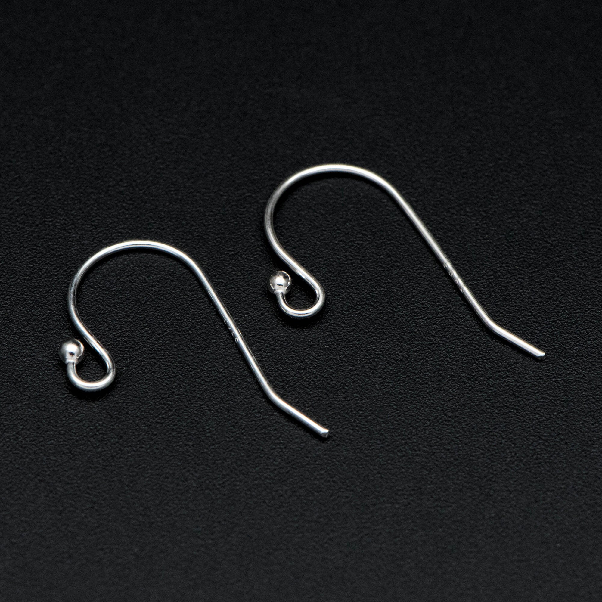 6 Pairs of Sterling Silver Earring Hooks, 925 Silver Ear Wire Hook