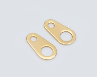 20pcs Gold plated Brass Teardrop Connectors for Necklace 6.5x4mm / 9x5mm (GB-3764-A)
