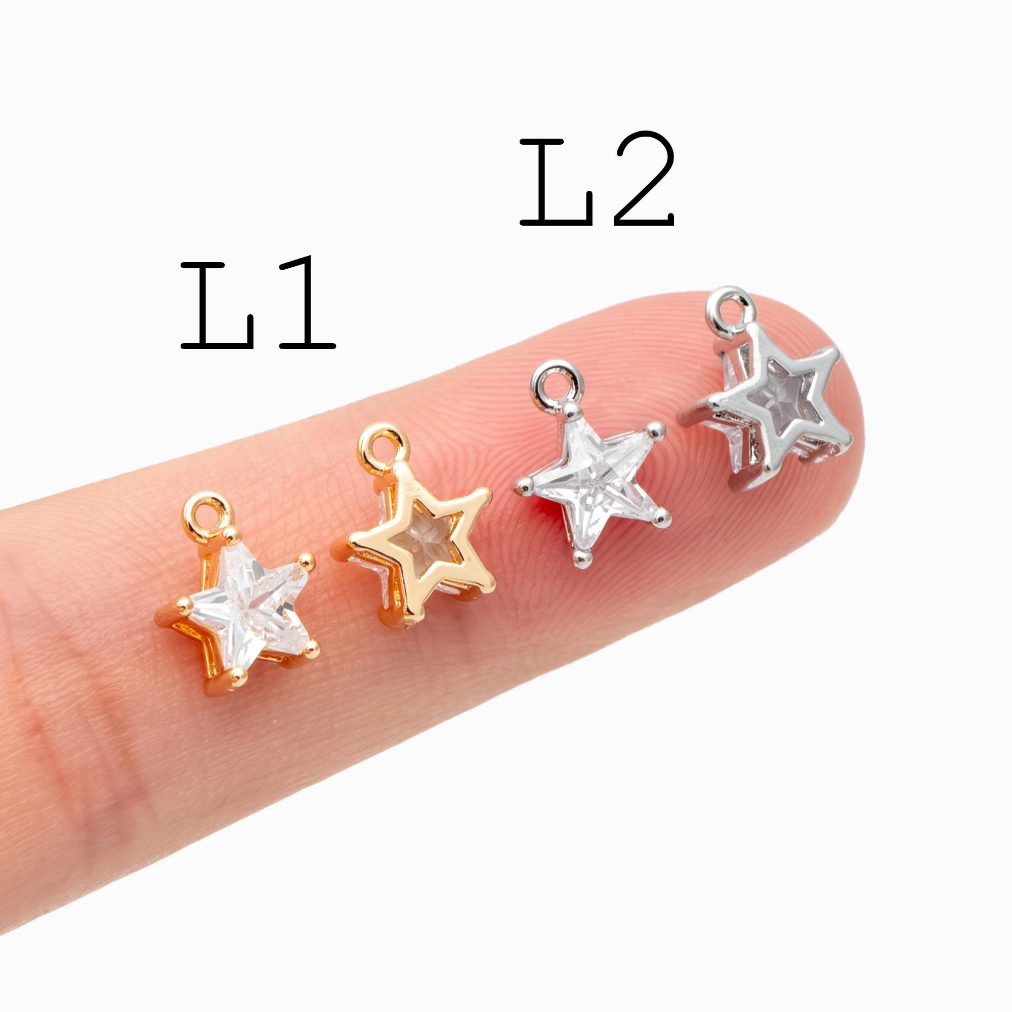 Lot De 10 Breloques étoiles Dorées - 0,9 Cm, Parfaites Pour La Création De Bijoux, Neuf