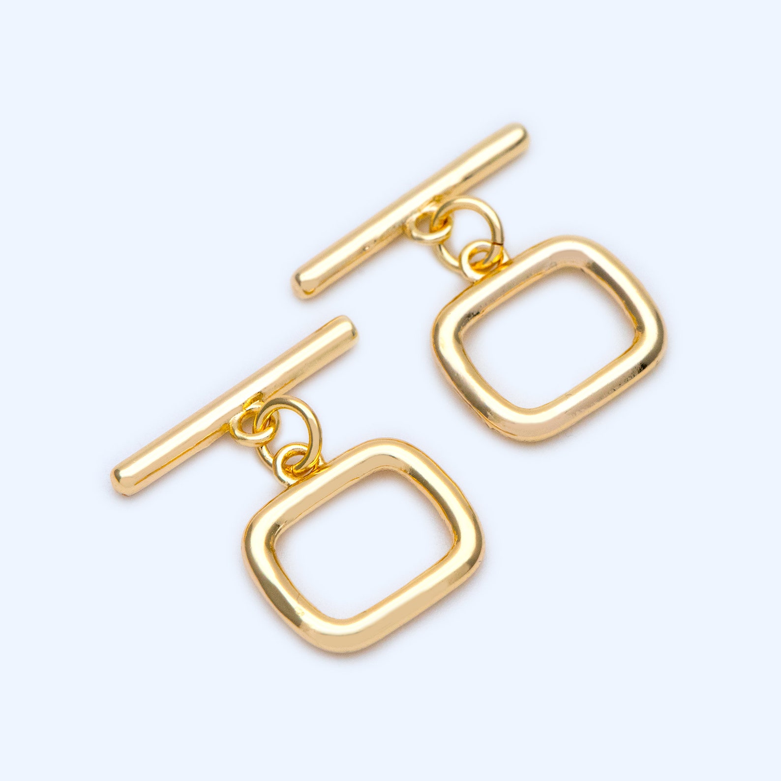 10pcs Gold Simple Square Toggle Clasp Jewelry Clasp 18K Gold Etsy