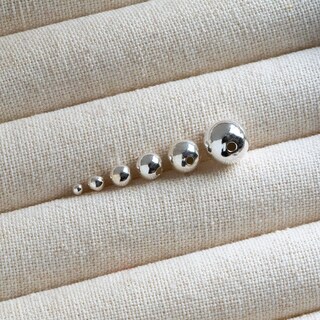 50 Perline In Argento Sterling 925 Per Creazione Gioielli - 3 Mm, Lisce E Tonde, Made In Italy, Per Bracciali E Collane Fai Da Te