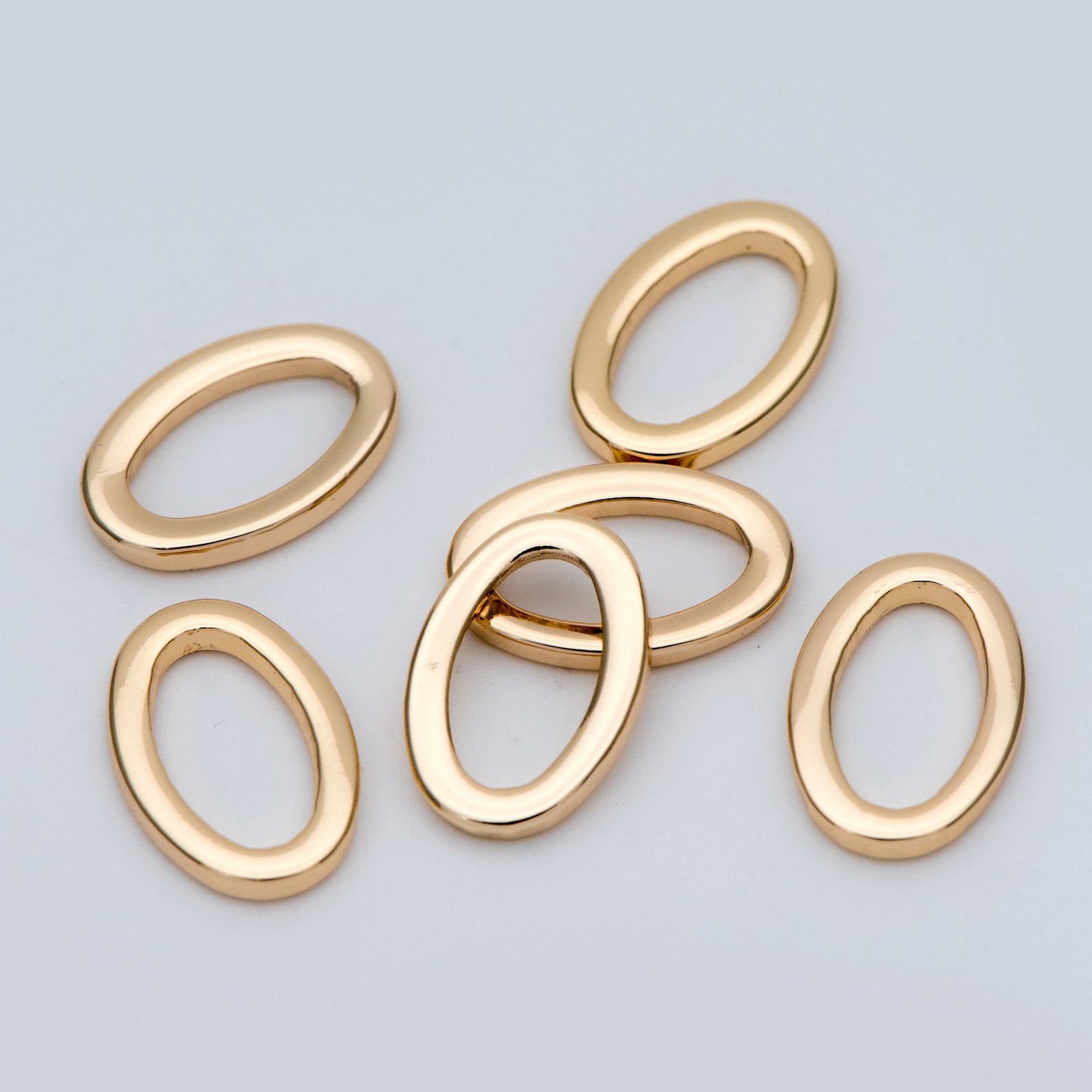 10pcs Gold Oval Link Charms 15x10mm Gold Plated Stainless Etsy