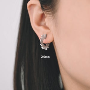 10pcs Gold/ Silver Tone Sun Round Earrings 20/35mm, Gold/ Rhodium plated Brass Sun Jewelry, Sun earrings (#GB-1227) image 3