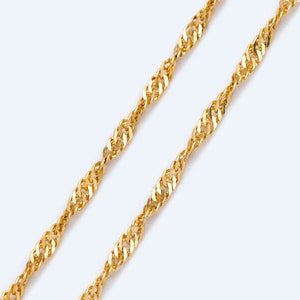 YOUBEIYEE 32.8 Feet/10M KC Gold Plated Brass Jewelry Making Chain Bulk  Women Necklace Chains Roll Beads Cable Link Chains for Jewelry Making DIY