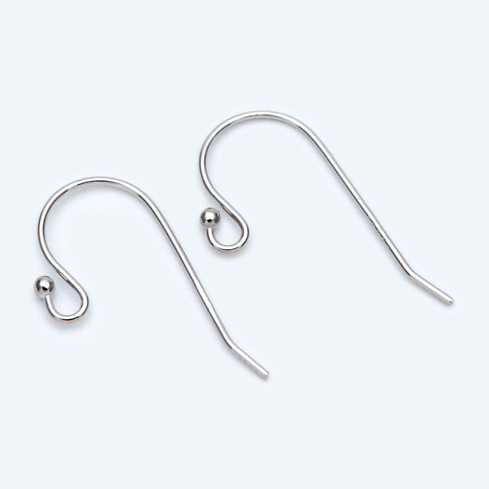 Sterling silver 925 rhodium-plated earring hook 18x12mm No.632