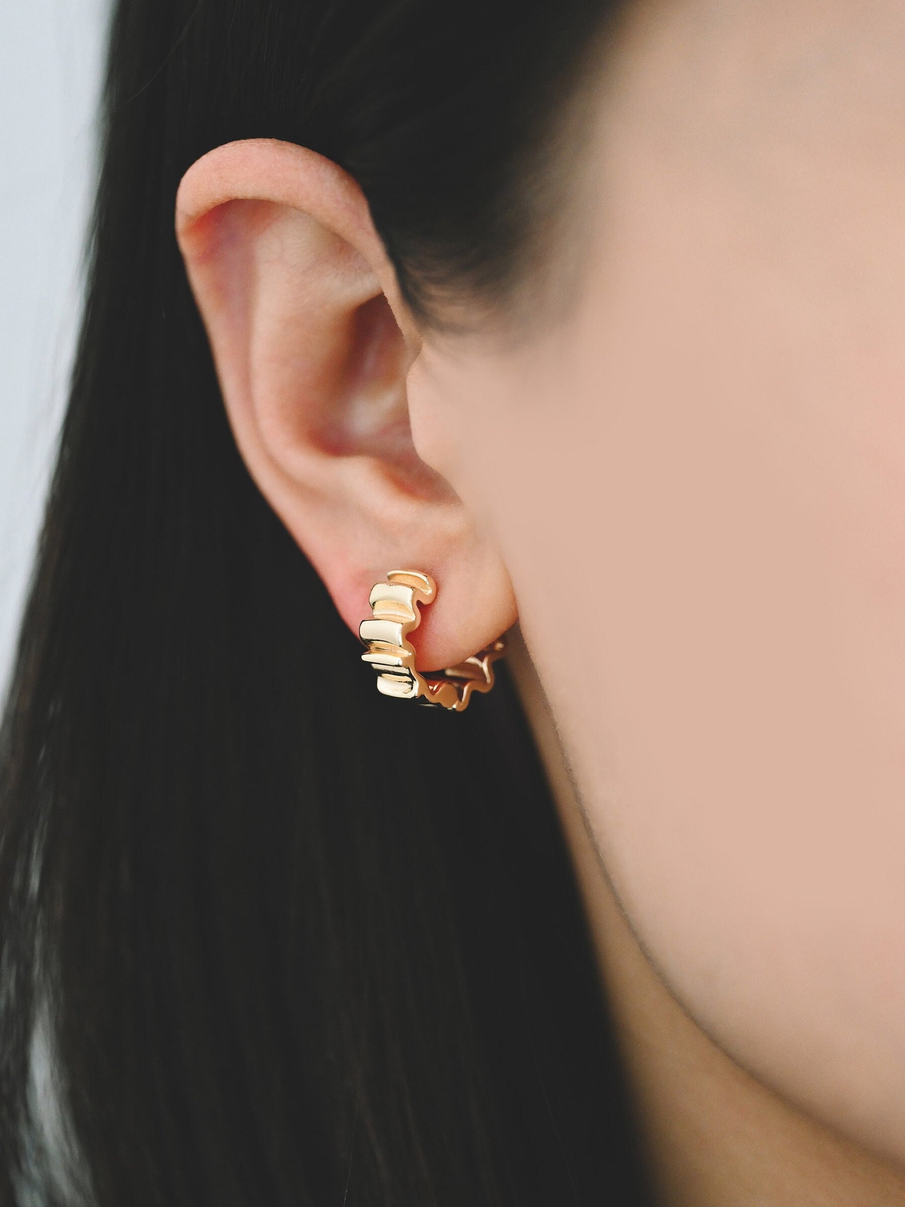 Wave Earrings - Etsy